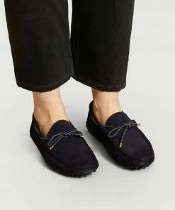 Bobbies Paris Navy Blue Le Reveur Suede Loafers