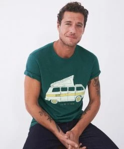 White Stuff Camper Van Graphic Tee - Cobalt Blue