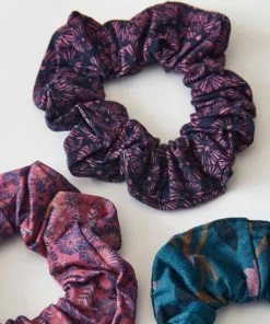 White Stuff 3 Pack Jersey Offcut Scrunchies - Dark Navy