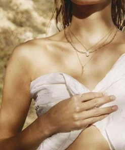 Anni Lu Ruby Gold Baroque Pearl Necklace