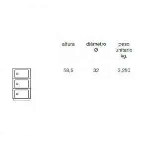 Kartell Componibili 3 Door Container - Violet 3 Kartell Componibili 3 Door Container - Violet