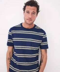White Stuff Block Stripe T-Shirt - Indigo Blue 7 White Stuff Block Stripe T-Shirt - Indigo Blue