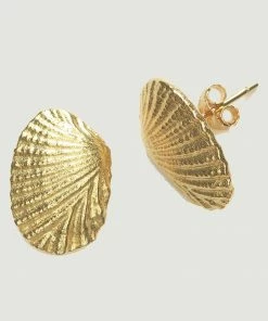 Anni Lu Gold Shell Earrings