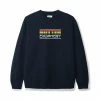Butter Goods Downwind Crewneck Sweatshirt Navy