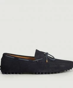 Bobbies Paris Navy Blue Le Reveur Suede Loafers
