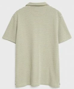 White Stuff Revere Stripe Polo - Light Green Shirt