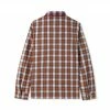 Butter Goods Patchwork Plaid Overshirt Brown Purple L