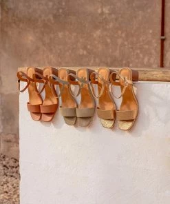 Bobbies Paris Rita Eucalyptus Ledersandalen