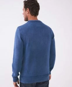 White Stuff Clifton Cotton Crew - Cobalt Blue