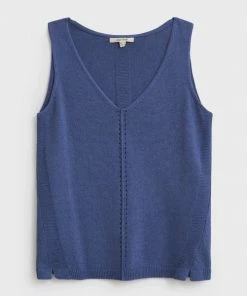 White Stuff Tallulah Knit Vest - Mid Blue