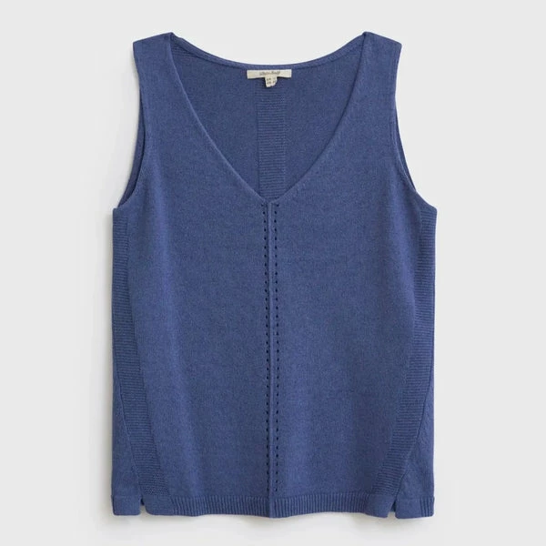 White Stuff Tallulah Knit Vest - Mid Blue 1 White Stuff Tallulah Knit Vest - Mid Blue