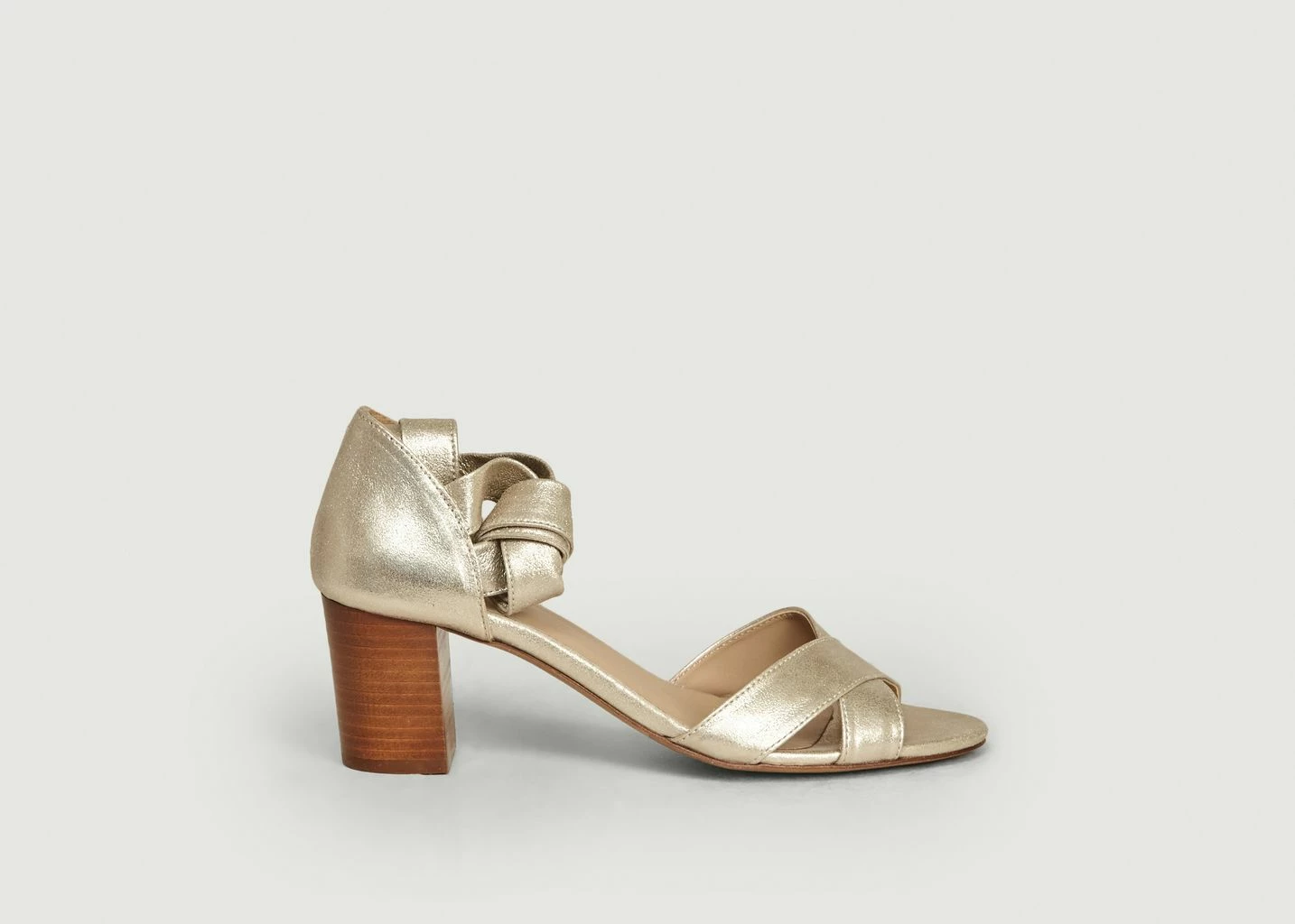 Bobbies Paris Sand Gold Or Sablé La Papillonneuse Leather Sandals 2 Bobbies Paris Sand Gold Or Sablé La Papillonneuse Leather Sandals