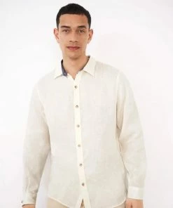 White Stuff Pembroke Ls Linen Shirt - Natural White