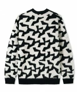 Butter Goods Mohair Knit Sweater Black White M-en