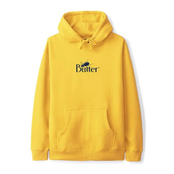 Butter Goods Bug Classic Logo Pullover Hoodie Gold 1 Butter Goods Bug Classic Logo Pullover Hoodie Gold