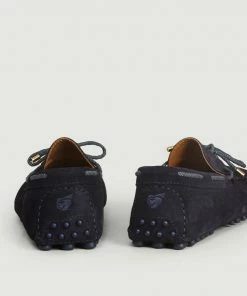 Bobbies Paris Navy Blue Le Reveur Suede Loafers