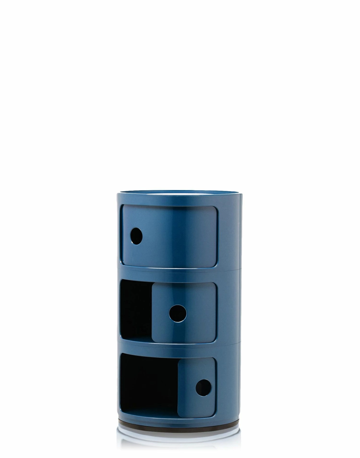 Kartell Blue Three Door Componibili Cabinet 3 Kartell Blue Three Door Componibili Cabinet
