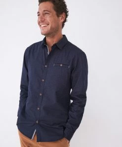 White Stuff Geo Print Shirt - Navy Multi