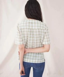 White Stuff Lana Check Embroidered Shirt - Ivory Multi