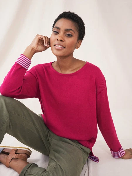 White Stuff Olivia Jumper - Deep Pink 2 White Stuff Olivia Jumper - Deep Pink