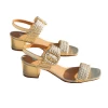 Bobbies Paris Lola Gold Platinum Ledersandalen