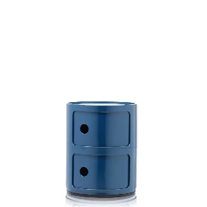 Kartell Blue Two Door Componibili Cabinet 1 Kartell Blue Two Door Componibili Cabinet