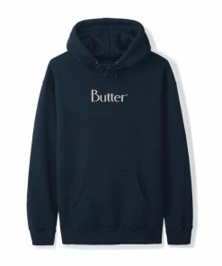 Butter Goods Classic Logo Pullover Hood Navy