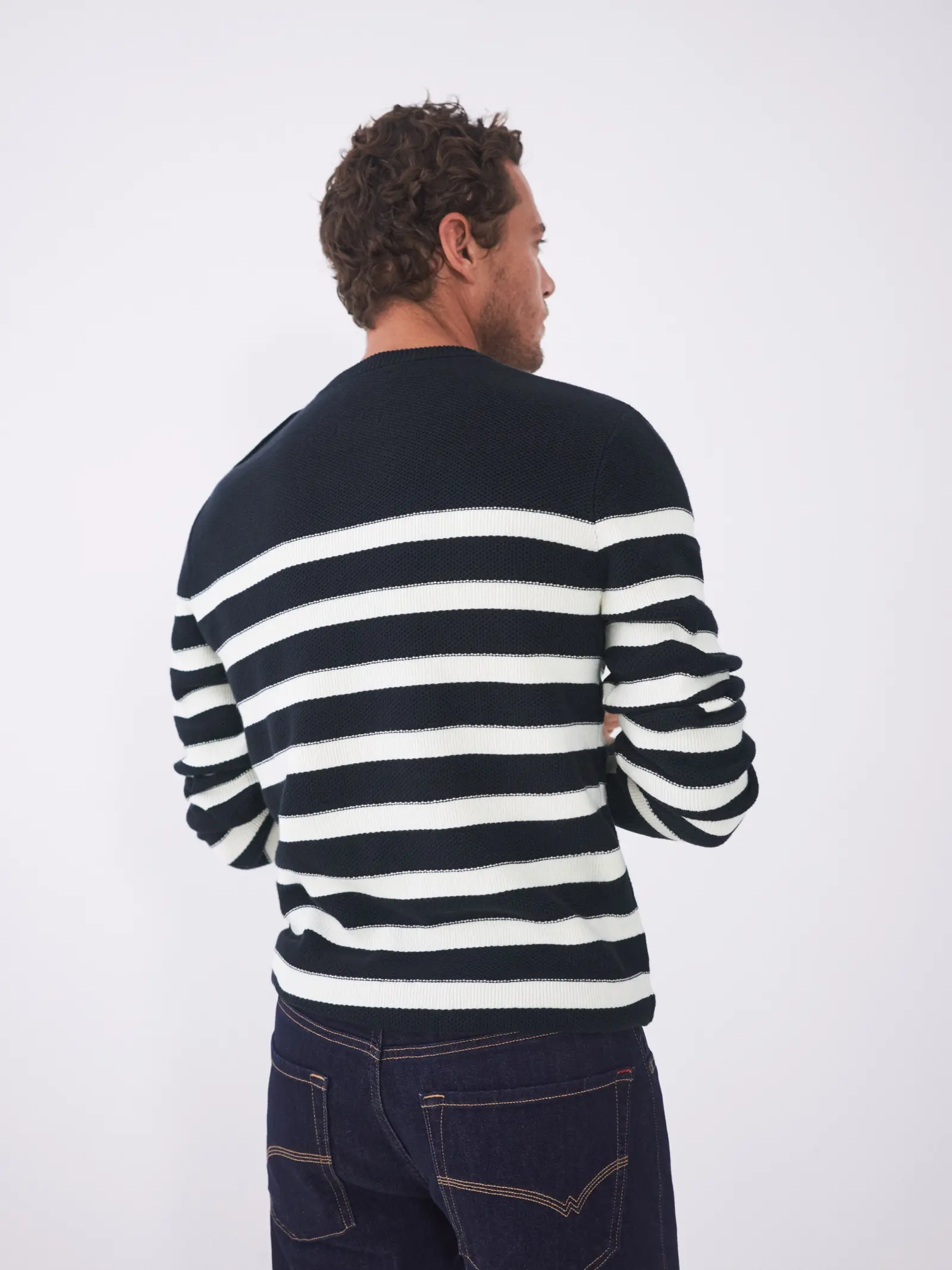 White Stuff Bretton Button Shoulder Crew Jumper - Dark Navy 4 White Stuff Bretton Button Shoulder Crew Jumper - Dark Navy