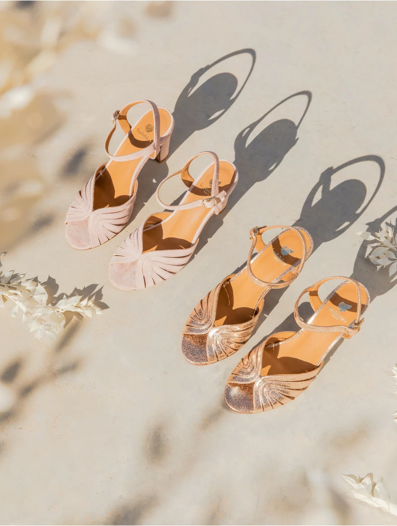 Bobbies Paris Ella Pink Sorbet Ledersandaletten 2 Bobbies Paris Ella Pink Sorbet Ledersandaletten