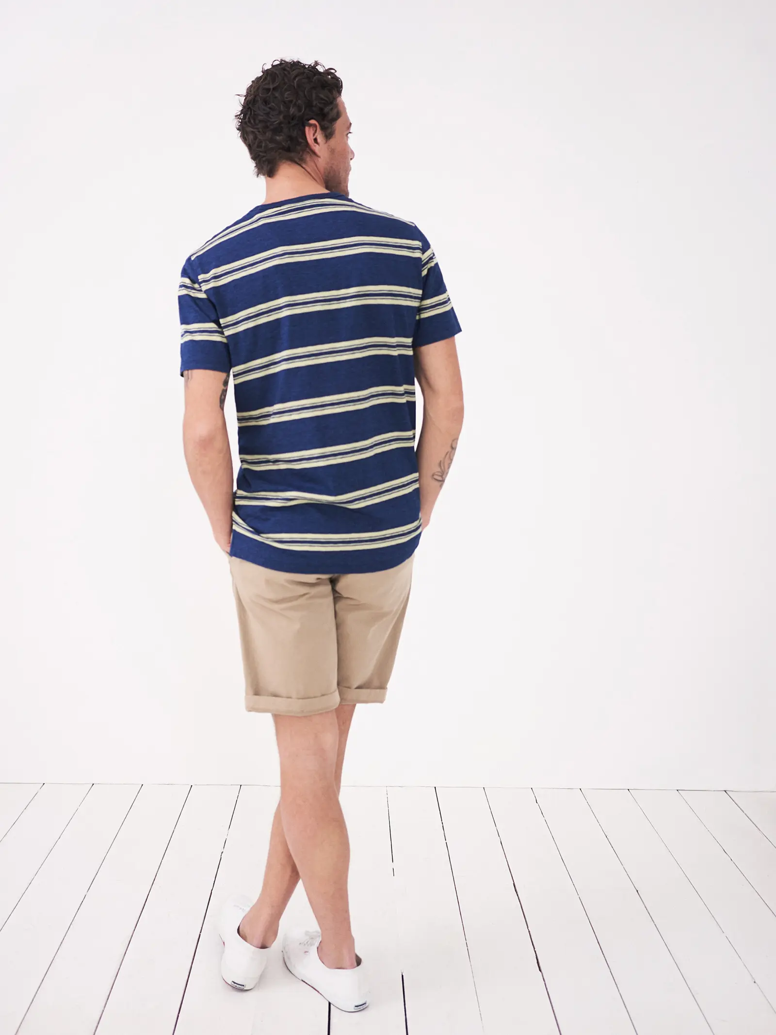 White Stuff Block Stripe T-Shirt - Indigo Blue 4 White Stuff Block Stripe T-Shirt - Indigo Blue