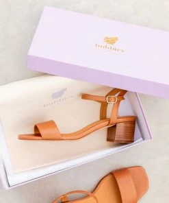 Bobbies Paris Rita Summer Camel Ledersandalen