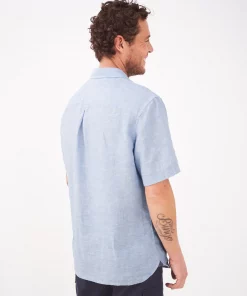 White Stuff Pembroke Ss Linen Shirt - Chamb Blue