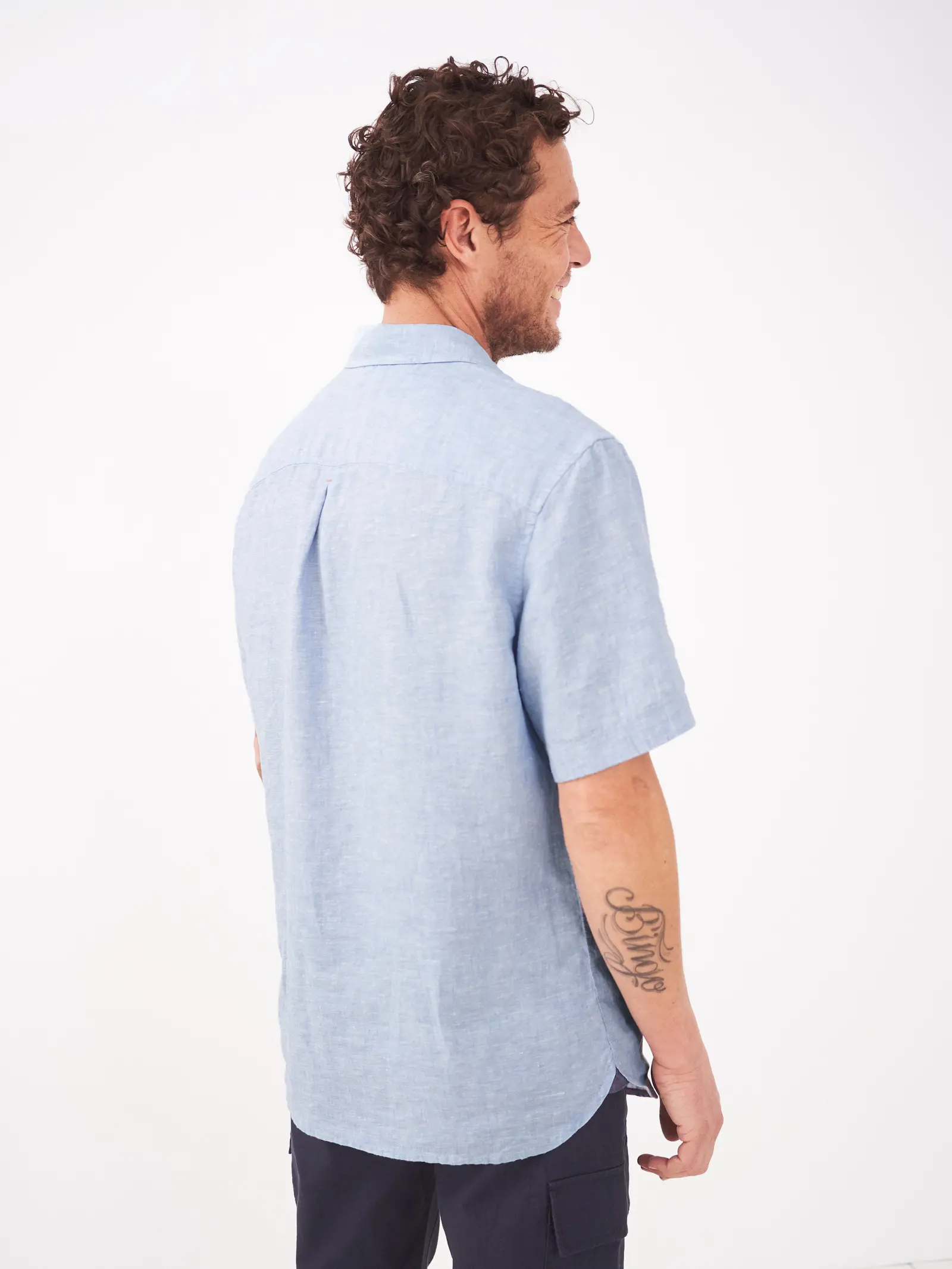 White Stuff Pembroke Ss Linen Shirt - Chamb Blue 2 White Stuff Pembroke Ss Linen Shirt - Chamb Blue