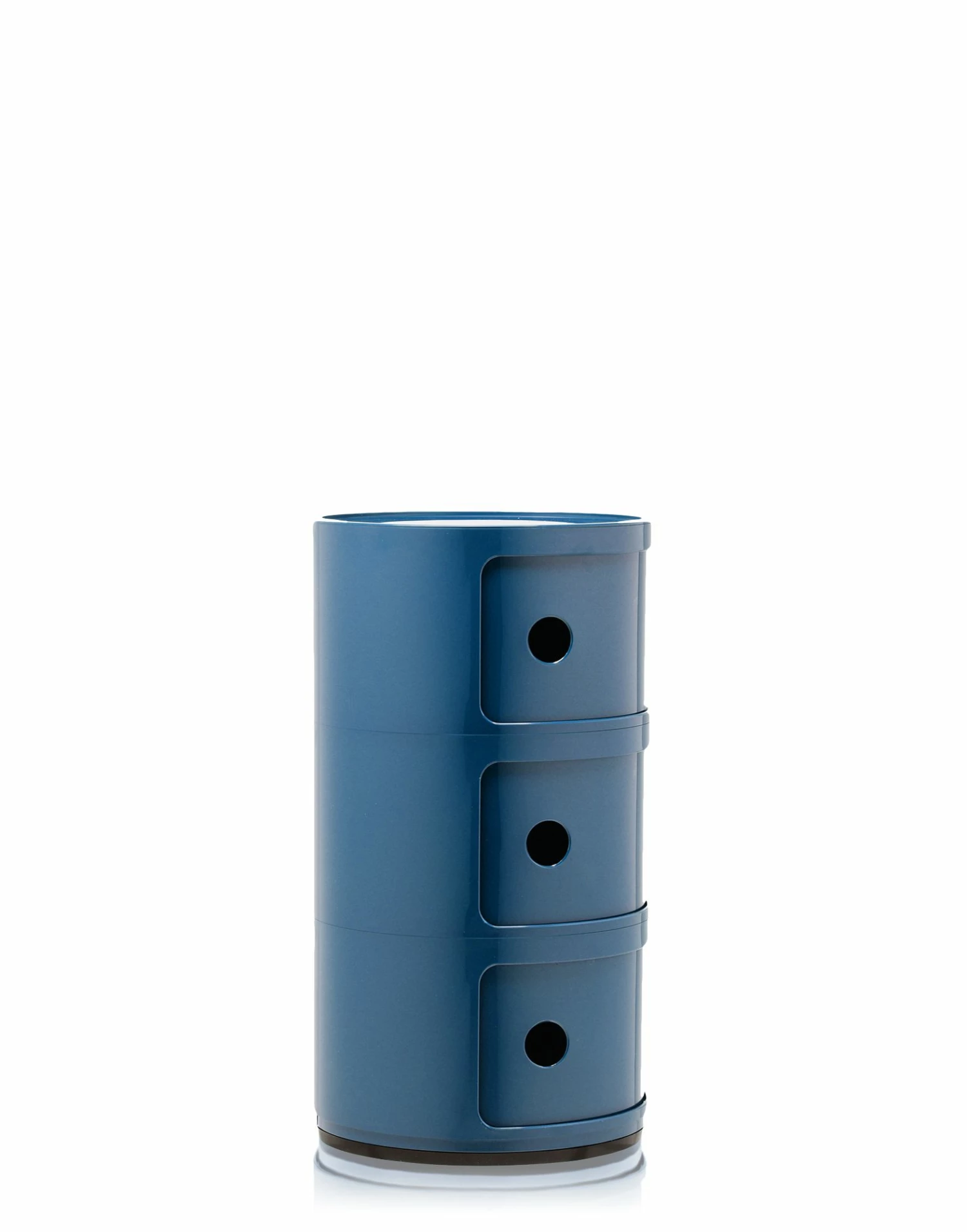 Kartell Blue Three Door Componibili Cabinet 4 Kartell Blue Three Door Componibili Cabinet