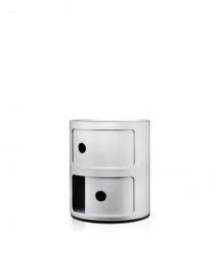 Kartell Componibili 2 Door Container - Silver