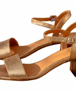 Bobbies Paris Rita Gold Ledersandalen