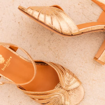 Bobbies Paris Ella Goldene Ledersandaletten 5 Bobbies Paris Ella Goldene Ledersandaletten