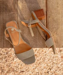 Bobbies Paris Rita Eucalyptus Ledersandalen