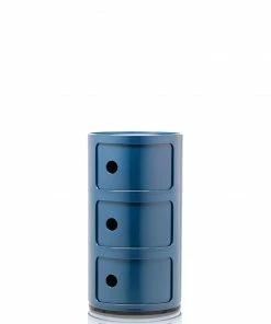 Kartell Blue Three Door Componibili Cabinet