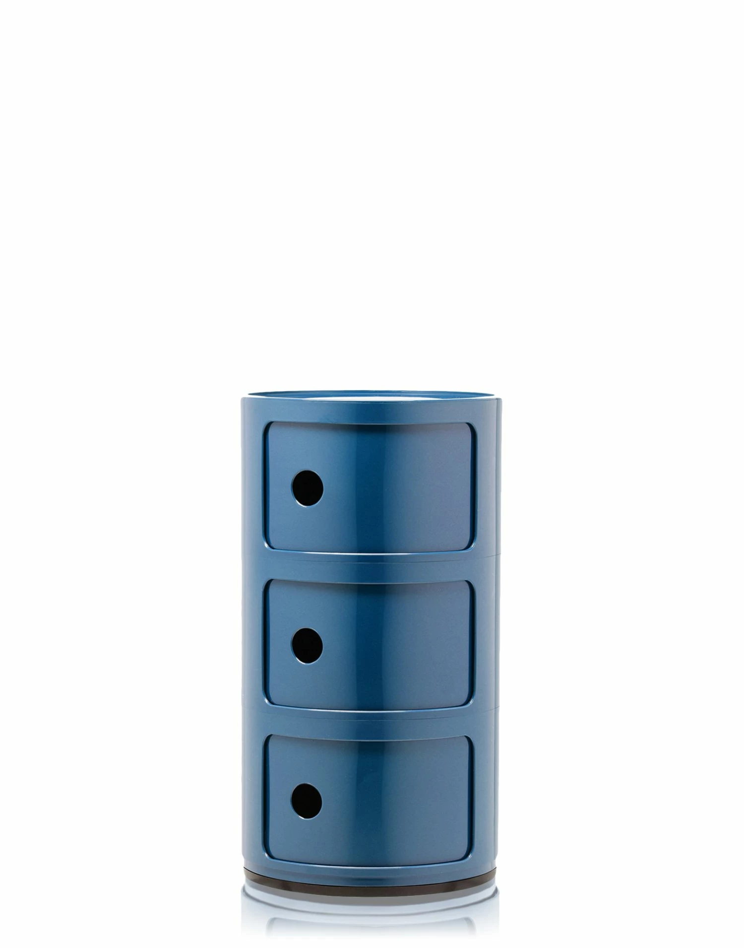 Kartell Blue Three Door Componibili Cabinet 2 Kartell Blue Three Door Componibili Cabinet