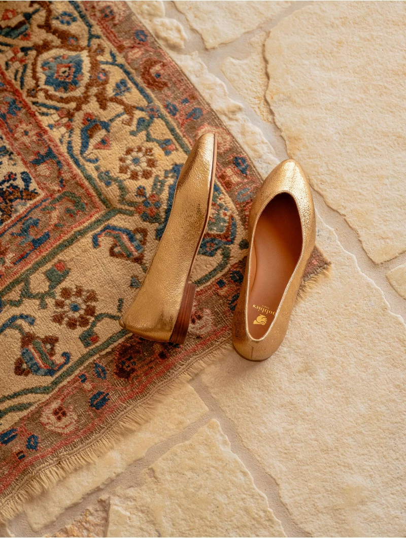 Bobbies Paris Charlize Gold Ballerinas 3 Bobbies Paris Charlize Gold Ballerinas