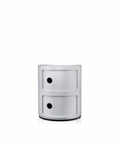 Kartell Componibili 2 Door Container - Silver