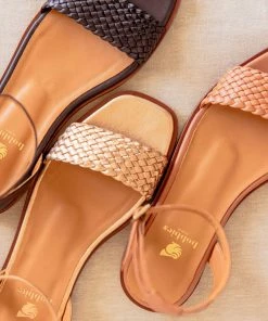 Bobbies Paris Suzanne Antique Gold flache Ledersandalen 11 Bobbies Paris Suzanne Antique Gold flache Ledersandalen