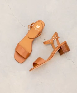 Bobbies Paris Rita Summer Camel Ledersandalen