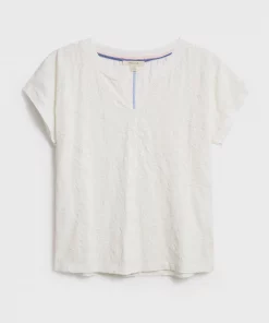 White Stuff Nelly Notch Embroidered Tee - Brilliant White 7 White Stuff Nelly Notch Embroidered Tee - Brilliant White