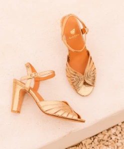 Bobbies Paris Ella Goldene Ledersandaletten 8 Bobbies Paris Ella Goldene Ledersandaletten