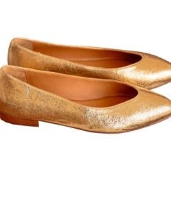 Bobbies Paris Charlize Gold Ballerinas