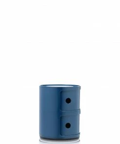 Kartell Blue Two Door Componibili Cabinet 6 Kartell Blue Two Door Componibili Cabinet