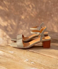 Bobbies Paris Rita Eucalyptus Ledersandalen